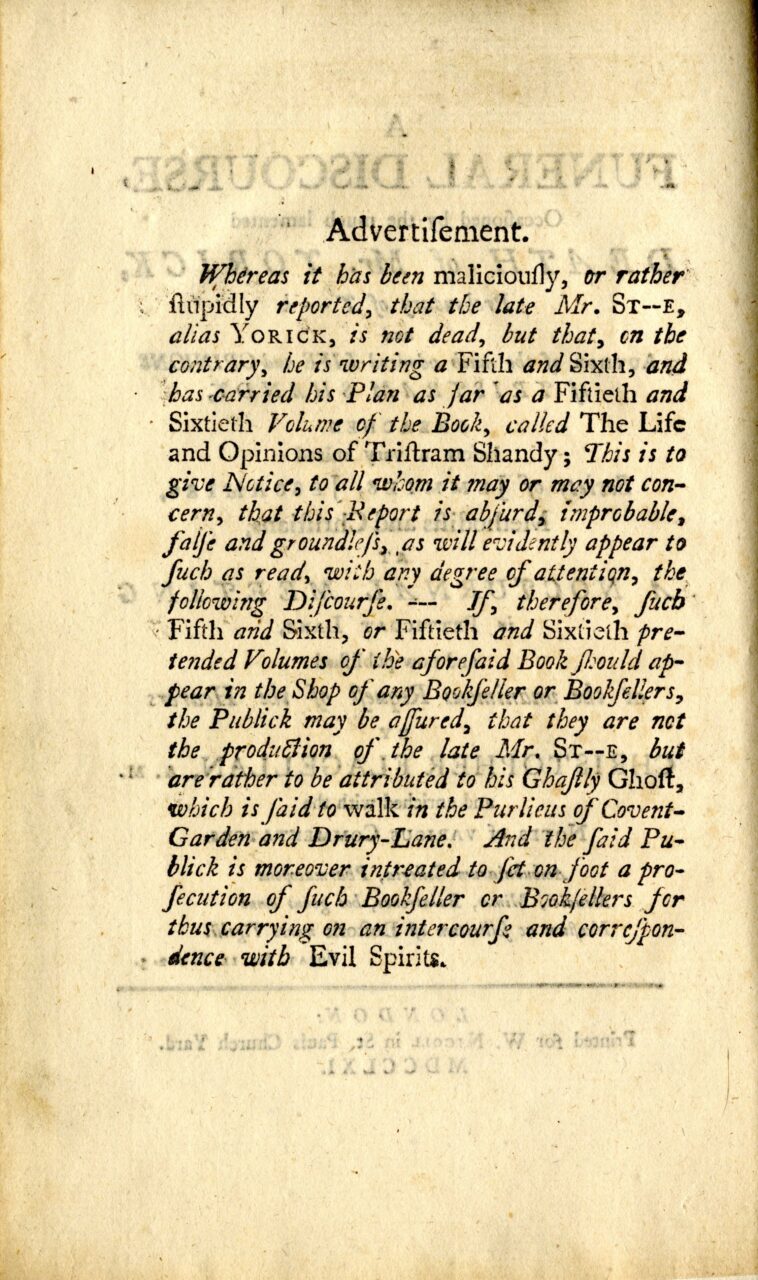 Funeral Advertisement