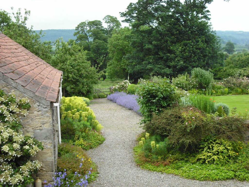 Shandy Hall Barn Garden in spring