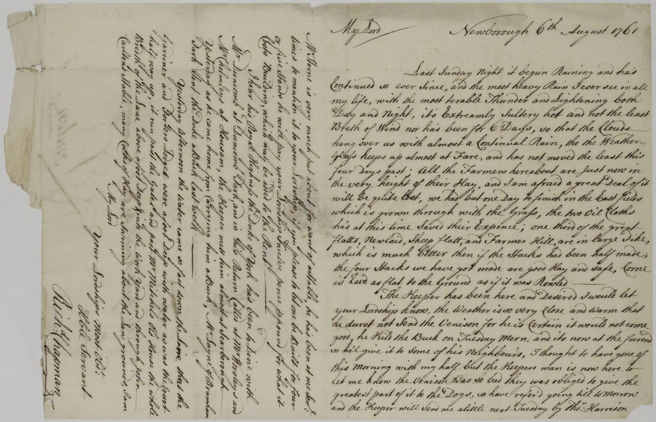 Letter – 6 August 1761