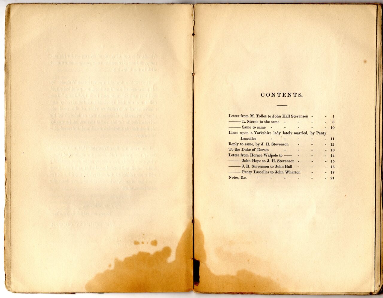 seven letters written by sterne