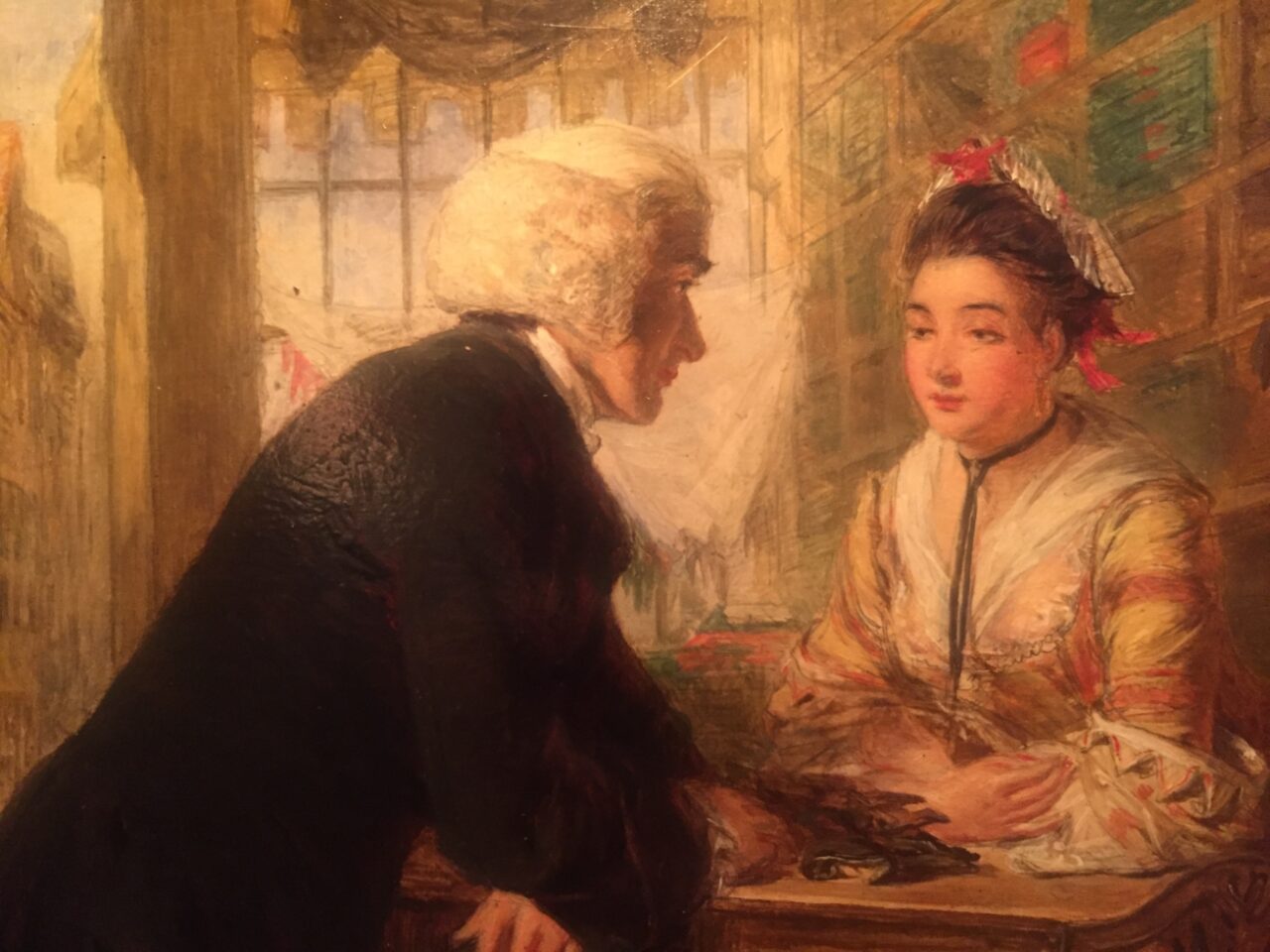 yorick looks into the eyes of the beautiful grisette