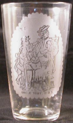 A glass commemorating the Dicky Bird Society