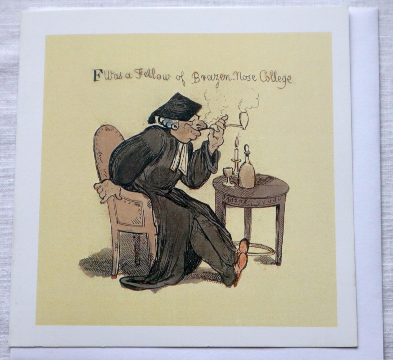 Greetings Card - 'Fellow of Brazen-Nose College'