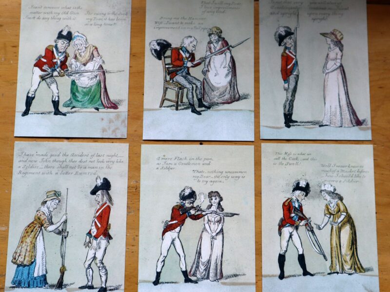 military tactics postcards